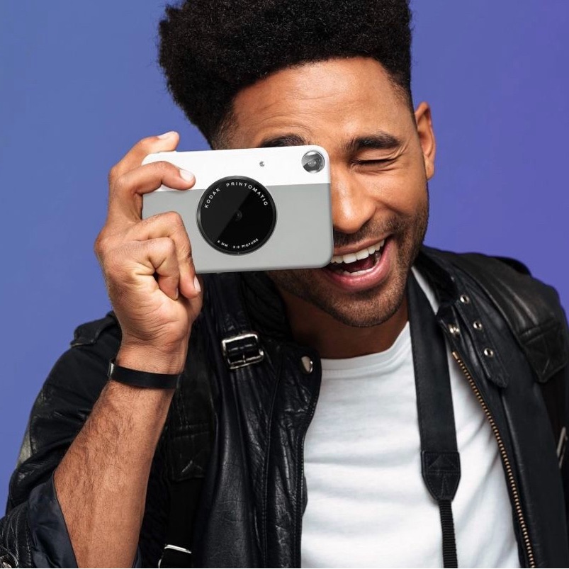 Kodak Printomatic Instant Camera White And Grey